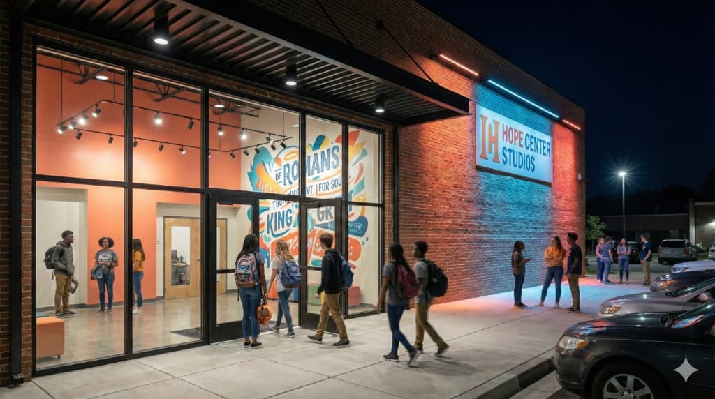 Hope Center at Night